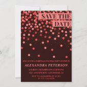 おしゃれなクリスマスコックテイルパーティーのSave the date 招待状 (正面)