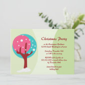 おしゃれなクリスマスツリーパーティー招待状 招待状 (スタンド正面)