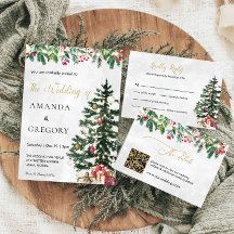 おしゃれなクリスマスツリーライトの結婚式の写真