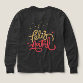 おしゃれなクリスマスデザインの長袖Tシャツ (デザイン背面)