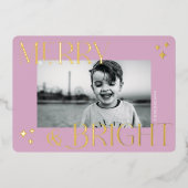 おしゃれなクリスマスフォト 箔シーズンカード (正面)