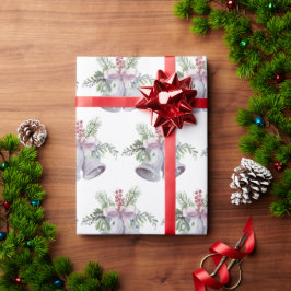 おしゃれなクリスマスベルパーティーのエレガントな休日 ラッピングペーパー