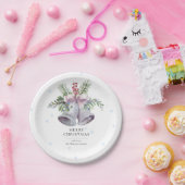 おしゃれなクリスマスベルパーティー エレガントなホリデーシーズン ペーパープレート (パーティー)