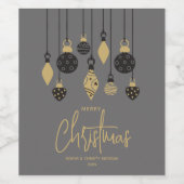おしゃれなクリスマス オーナメント ワインラベル (シングルラベル)