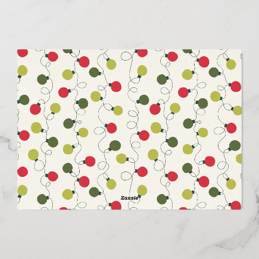 おしゃれなクリスマス ゴールド手書き文字 フルフォト 箔シーズンカード (裏面)