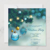 おしゃれなクリスマス パーティー デコレーション 招待状 (正面)