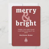 おしゃれなクリスマス ビジネス ホリデー カード (正面)