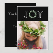 おしゃれなクリスマス フォトカード  - 喜び シーズンカード (正面/裏面)