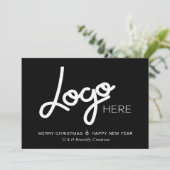 おしゃれなクリスマス・ホリデーカード(企業ロゴ/写真付き) シーズンカード (スタンド正面)