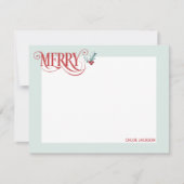 おしゃれなクリスマス・ホリデー・メッセージカード ノートカード (正面)