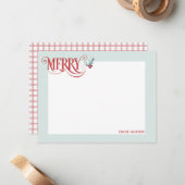 おしゃれなクリスマス・ホリデー・メッセージカード ノートカード (正面/裏面インサイチュ)