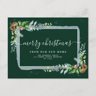 おしゃれなクリスマス・ムービング・アナウンスメント シーズンポストカード