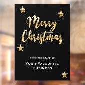 おしゃれなクリスマス　メタリックゴールドブラック ウィンドウサイン (シート2)