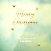 おしゃれなクリスマス メタリックゴールドホワイト ウィンドウサイン (シート3)