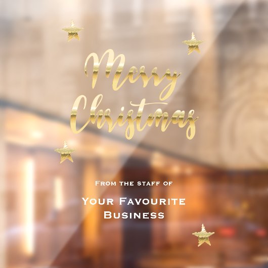 おしゃれなクリスマス メタリックゴールドホワイト ウィンドウサイン (シート2)