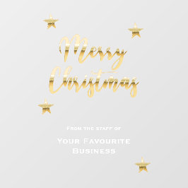 おしゃれなクリスマス　メタリックゴールドホワイト ウィンドウサイン