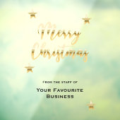 おしゃれなクリスマス メタリックゴールド&ブラック ウィンドウサイン (シート3)