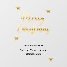 おしゃれなクリスマス　メタリックゴールド＆ブラック ウィンドウサイン