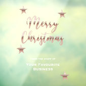 おしゃれなクリスマス　メタリック ローズゴールド ウィンドウサイン (シート3)