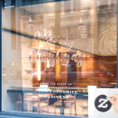 おしゃれなクリスマス　メタリック ローズゴールド ウィンドウサイン (カフェ窓)