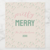 おしゃれなクリスマス ワインラベル (シングルラベル)