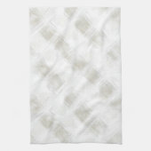 おしゃれなクリームホワイトのストライプ柄の結婚前お披露目パーティー キッチンタオル (縦)