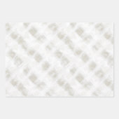 おしゃれなクリームホワイトのストライプ ウェディング ラッピングペーパーシート (正面2)