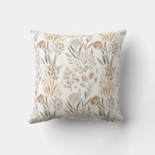 おしゃれなクリームホワイトブラウンストライプ誕生日 クッション (裏面)