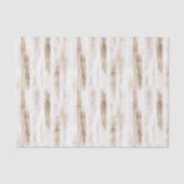 おしゃれなクリームホワイトブラウンストライプ誕生日 薄葉紙 (正面)