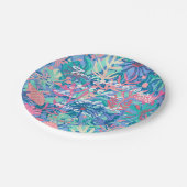 おしゃれなグラフィックの丸い紙皿 ペーパープレート (アングル)