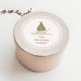 おしゃれなグランドミレニアルクリスマスギフトラベル ラウンドシール