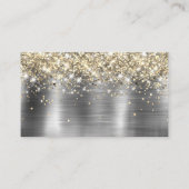 おしゃれなグリッター ゴールド シルバー ホイル ブランク プレース カード (裏面)