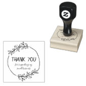 おしゃれなグリーンの感謝 ラバースタンプ (押印)