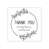 おしゃれなグリーンの感謝 ラバースタンプ (インプリント)