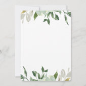 おしゃれなグリーンウェディング延期のお知らせ 案内状 (裏面)