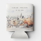 おしゃれなグリーンVILLE サウスカロライナ州 風景 結婚式 缶クーラー (裏面)