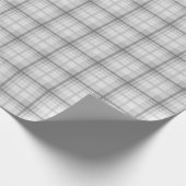 おしゃれなグレーのチェック柄 ラッピングペーパー (角)