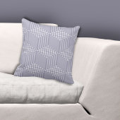 おしゃれなグレー ストライプ ダイヤモンド チェッカー クッション