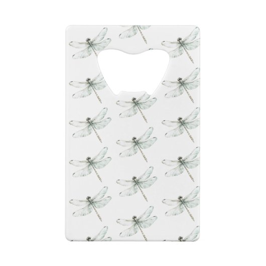 おしゃれなグレー・ブルー・ホワイトの花のウェディング クレジットカード栓抜き (裏面)