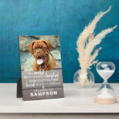 おしゃれなグレー ラスティック ペット メモリアル | 写真の思い出 フォトプラーク (側面)