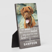 おしゃれなグレー ラスティック ペット メモリアル | 写真の思い出 フォトプラーク (側面)