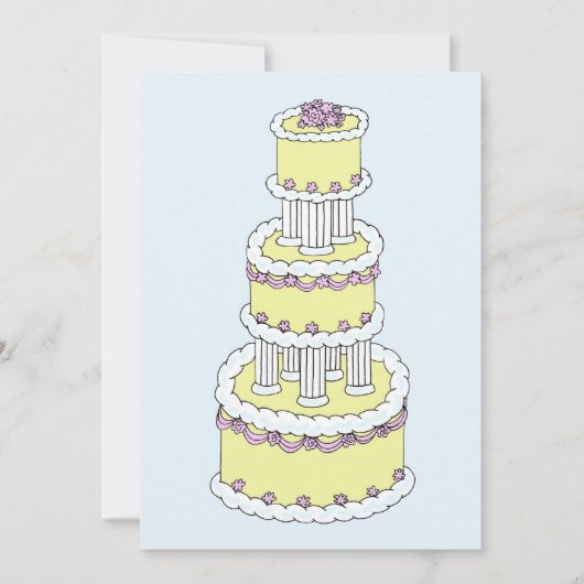 おしゃれなケーキでお知らせ セーブザデート (正面)