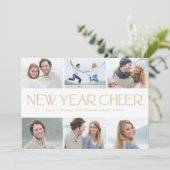 おしゃれなコラージュ 新年の写真カード シーズンカード (スタンド正面)