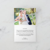 おしゃれなコラージュ 結婚式 お礼カード - チャコール サンキューカード (内部)