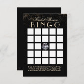 おしゃれなコンフェッティ ダイヤモンド ウェディング シャワー ビンゴ カード (正面/裏面)