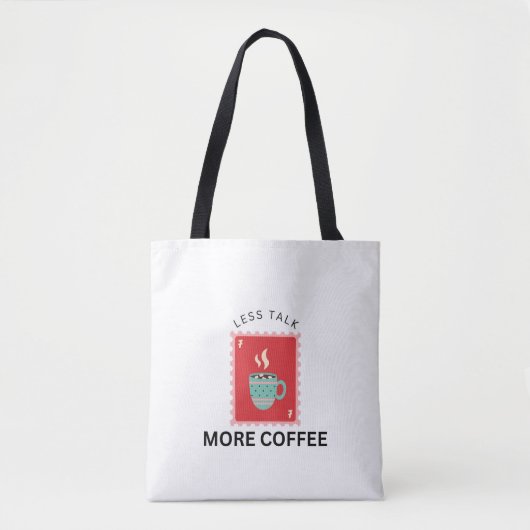 おしゃれなコーヒースタンプのイラスト トートバッグ (正面)