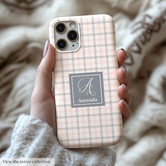 おしゃれなコーラルグレイのiPhoneケース トレンディなカスタムデザイン Case-Mate iPhoneケース