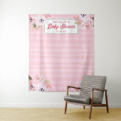 おしゃれなコーラルピンクの花柄写真撮影背景 タペストリー (インサイチュ)