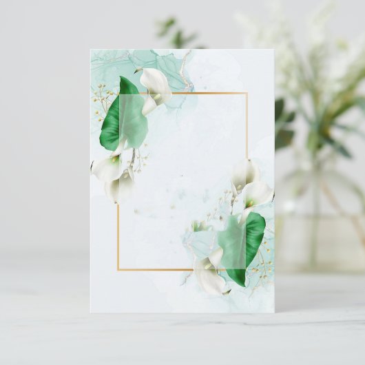 おしゃれなコールアラリスのウェディングデザイン 招待状 (スタンド正面)