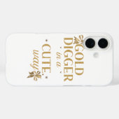 おしゃれなゴールドのタイポグラフィーに花の飾り Case-Mate iPhoneケース (裏面 (横))
